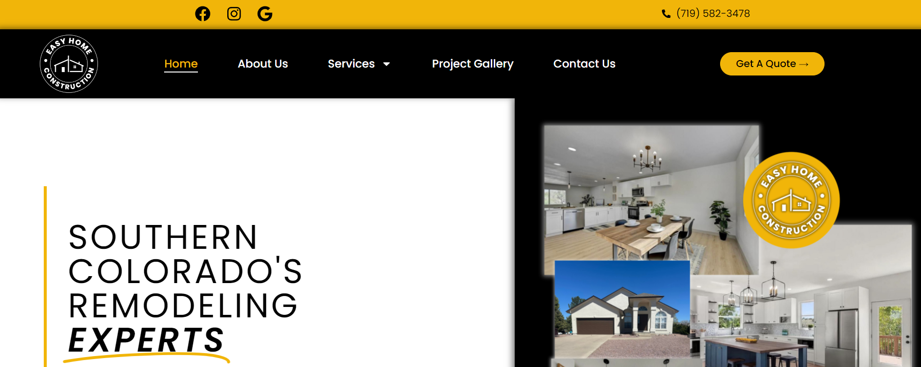 Easy Home Construction website