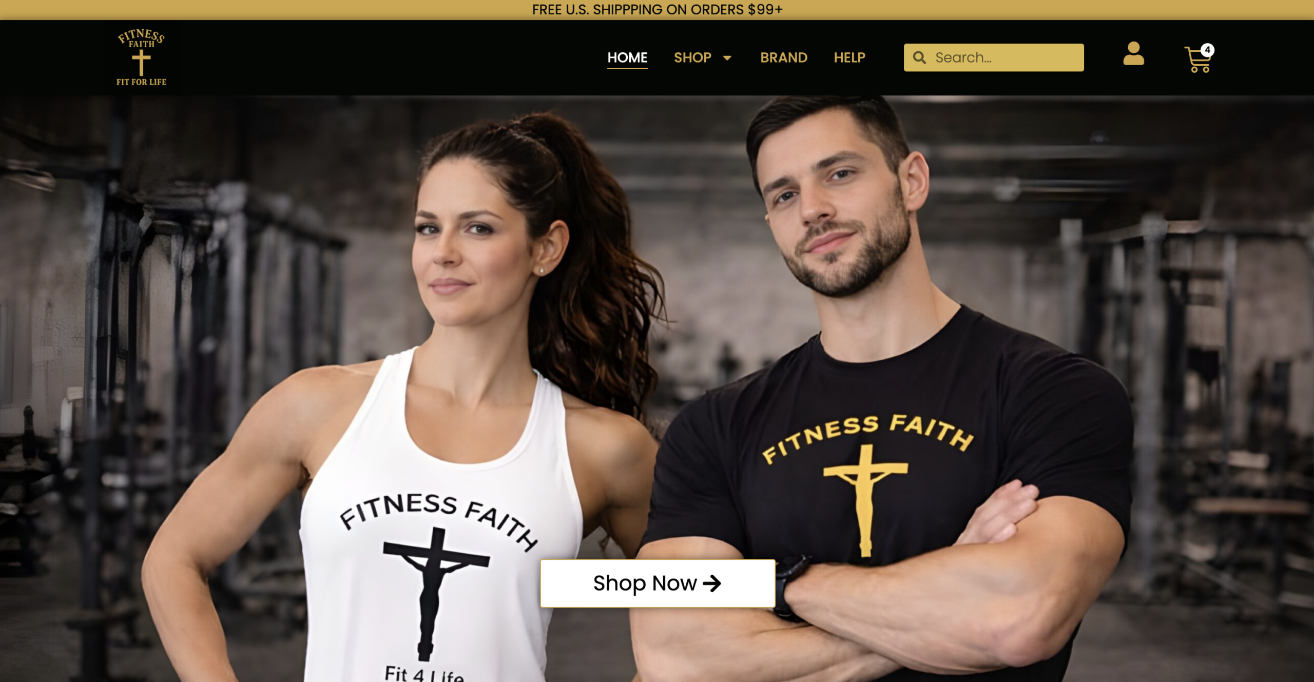 Fitness Faith Apparel website