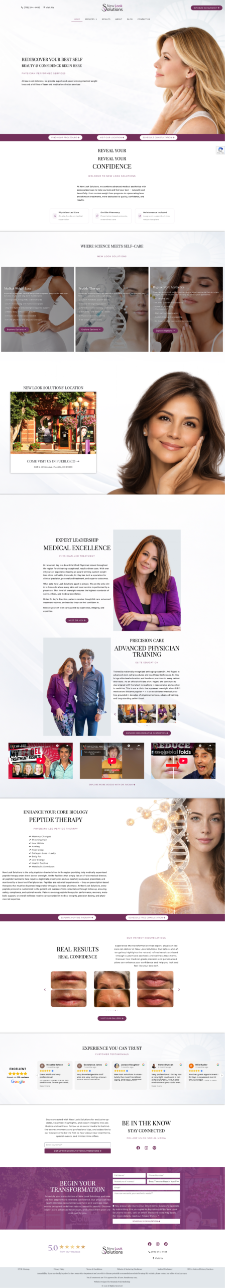 New Look Solutions website after redesign