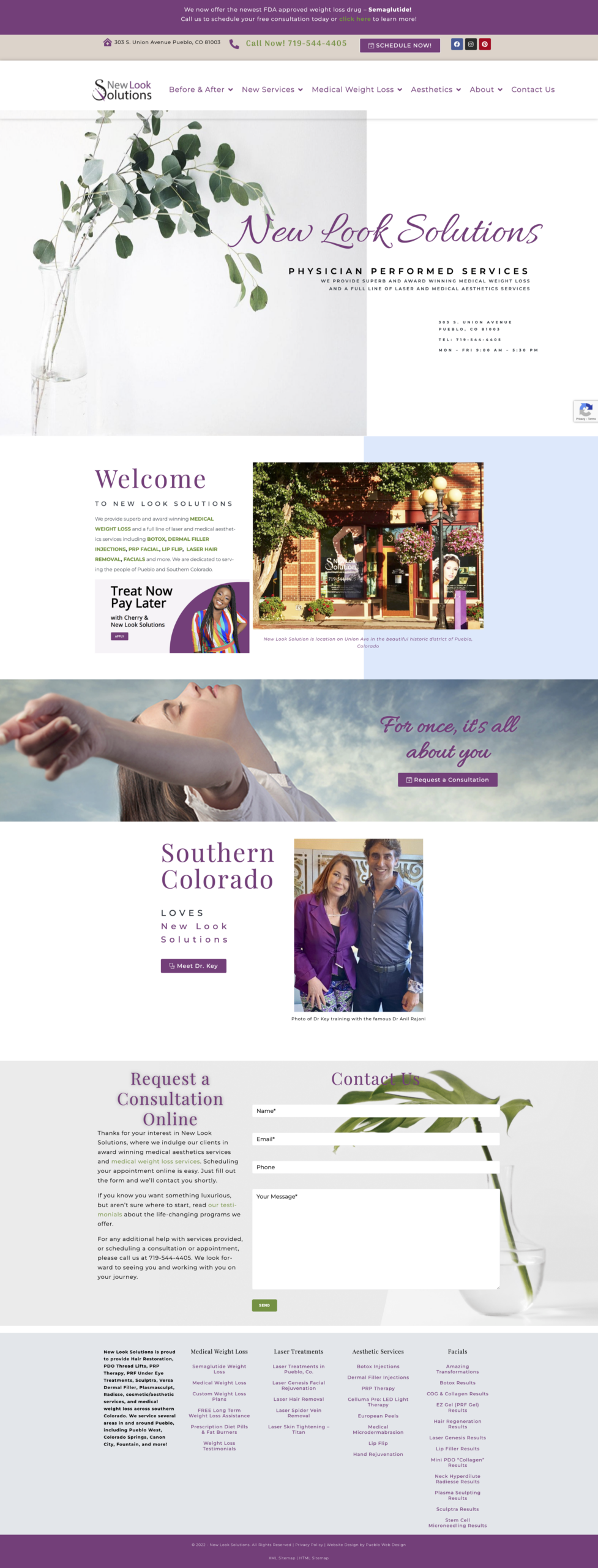 New Look Solutions website before redesign