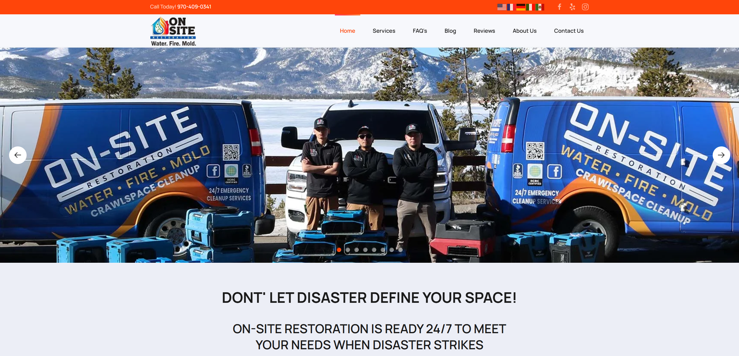 On-Site Restoration website