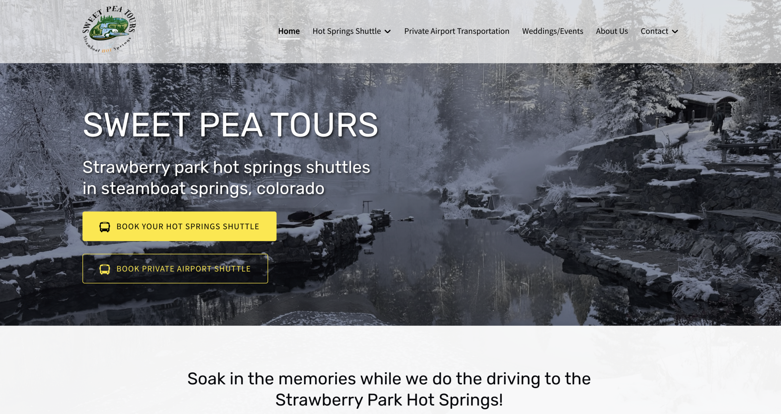 Sweet Pea Tours website