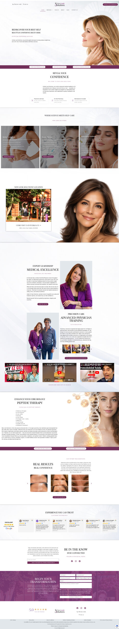 New Look Solutions website after redesign