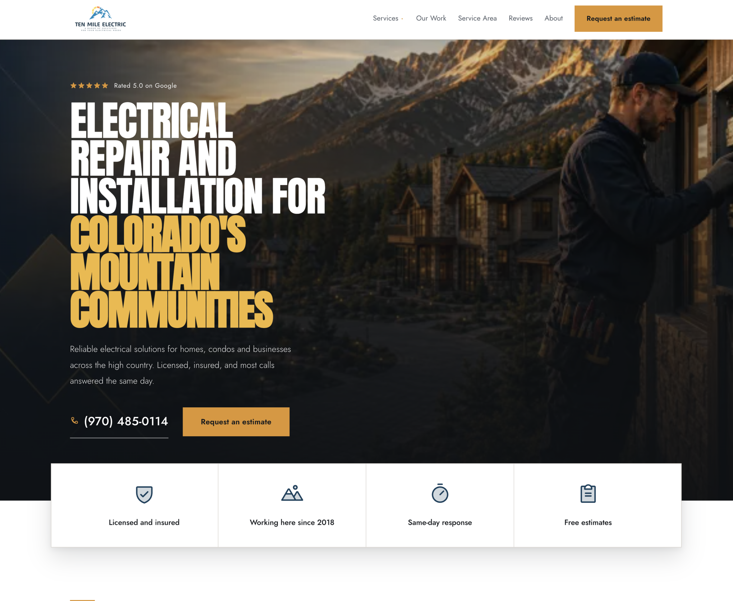 Ten Mile Electric website